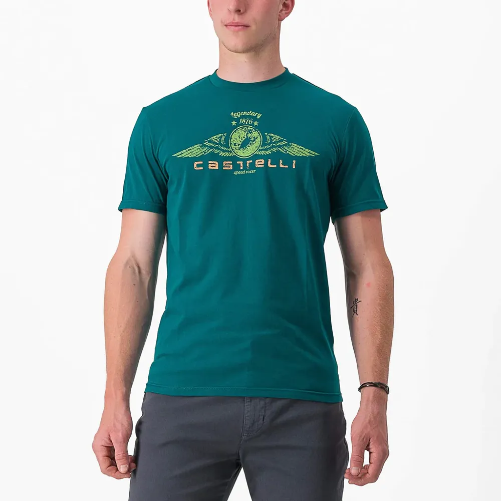 uPRISE Bikes Castelli Armando 2 Men's T-Shirt - Deep Teal | Price match, 365 day return s, 18-Month Warranty, Finance Available & Free UK Delivery