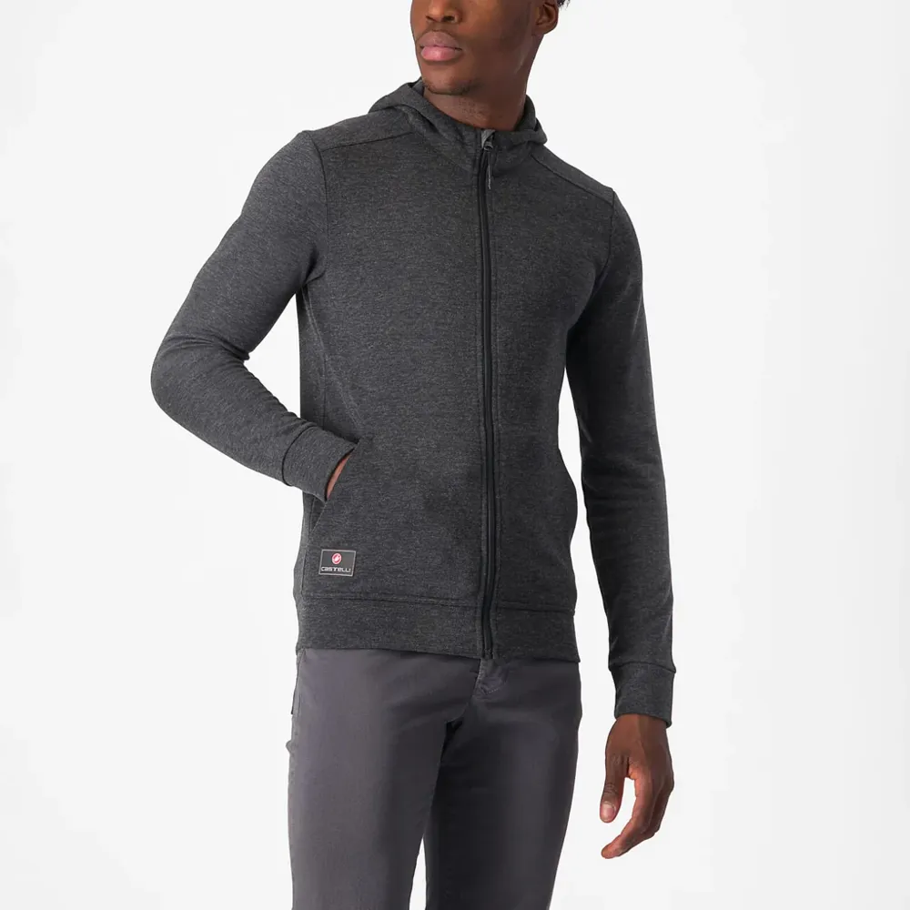 uPRISE Bikes Castelli Milano 2 Men's Full Zip Fleece - Dark Grey | Price match, 365 day return s, 18-Month Warranty, Finance Available & Free UK Delivery