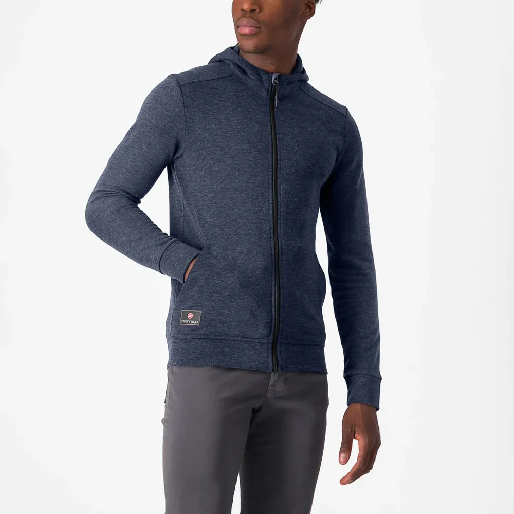 uPRISE Bikes Castelli Milano 2 Men's Full Zip Fleece - Savile Blue | Price match, 365 day return s, 18-Month Warranty, Finance Available & Free UK Delivery