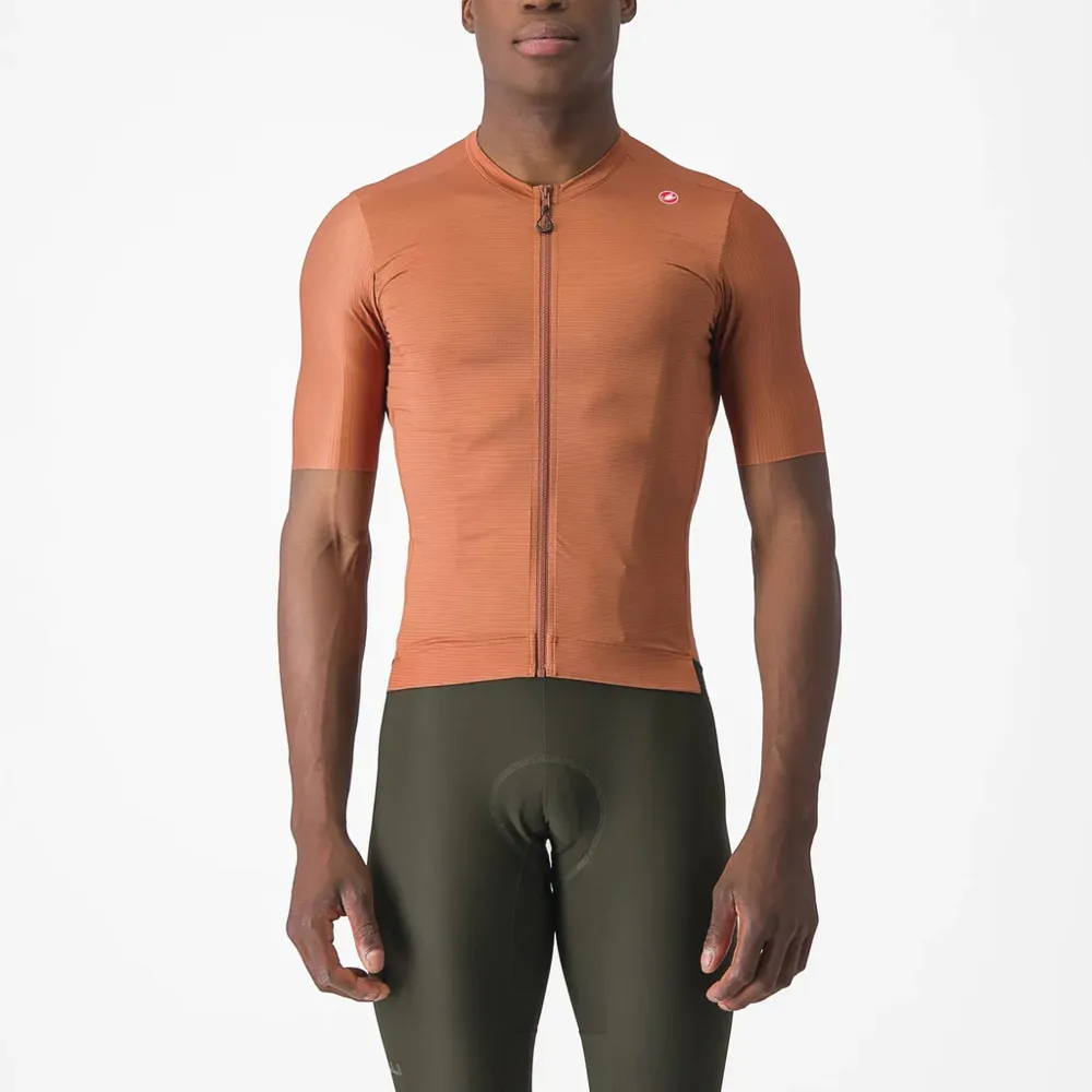 uPRISE Bikes Castelli Espresso Men's Short Sleeve Jersey - Mocha/Dark Grey | Price match, 365 day return s, 18-Month Warranty, Finance Available & Free UK Delivery