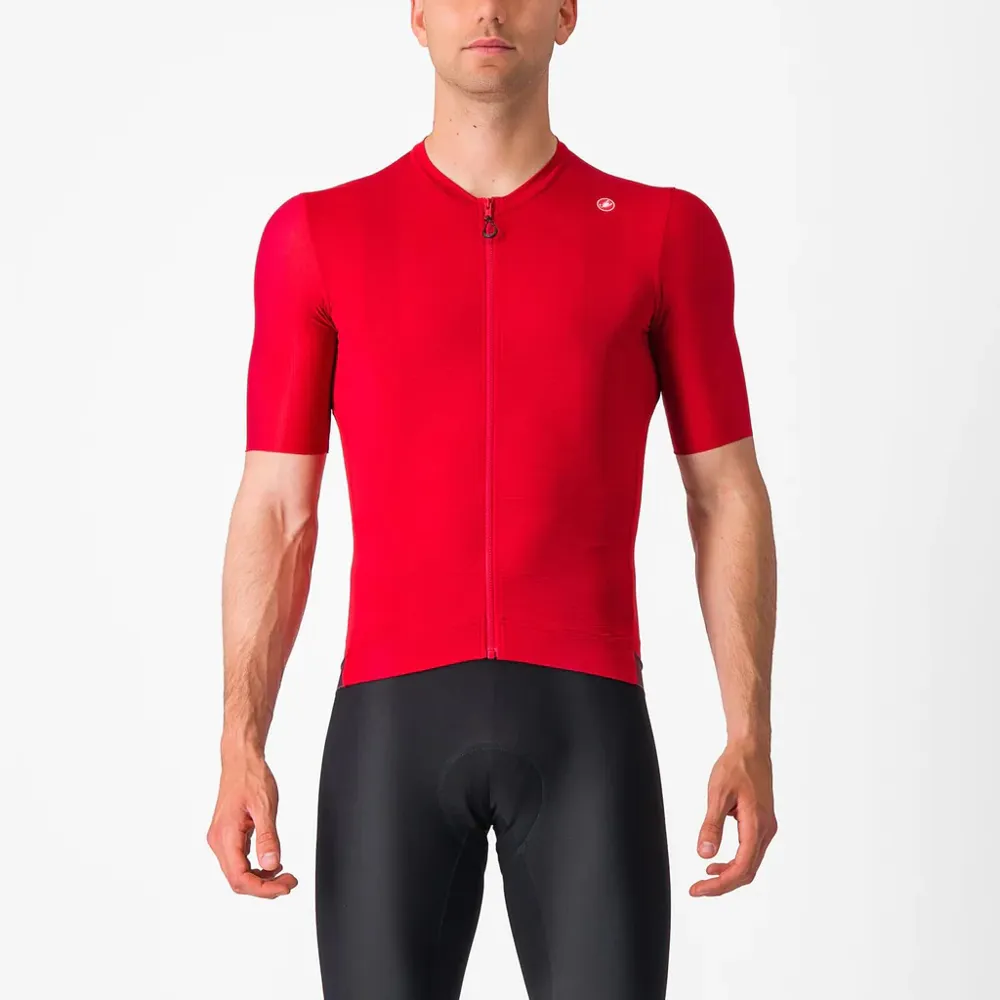 uPRISE Bikes Castelli Espresso Men's Short Sleeve Jersey - Rich Red/Deep Bordeaux | Price match, 365 day return s, 18-Month Warranty, Finance Available & Free UK Delivery