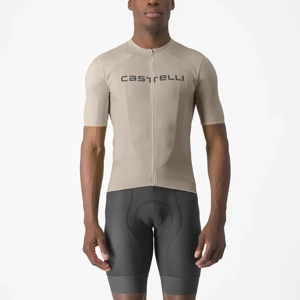 uPRISE Bikes Castelli Prologo Lite Men's Short Sleeve Jersey - Clay/Gunal Grey | Price match, 365 day return s, 18-Month Warranty, Finance Available & Free UK Delivery