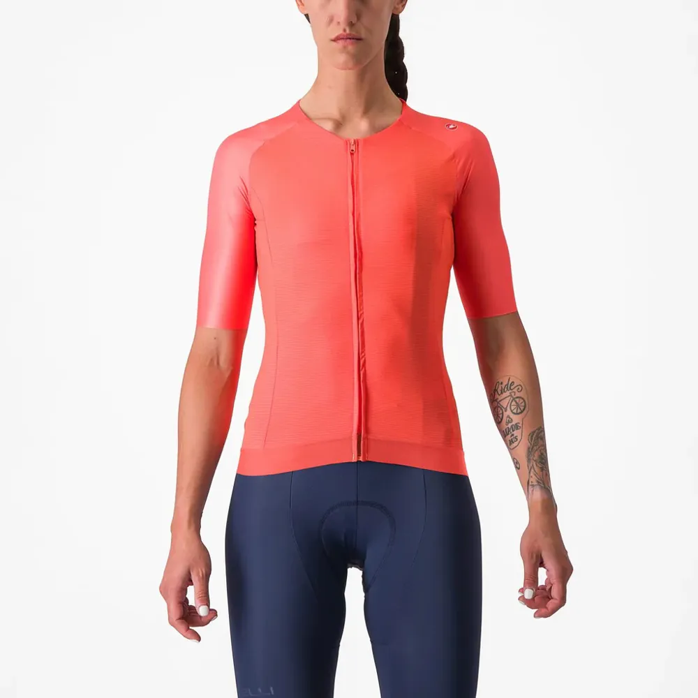 uPRISE Bikes Castelli Aero Pro 7.0 Women's Short Sleeve Jersey - Brilliant Pink | Price match, 365 day return s, 18-Month Warranty, Finance Available & Free UK Delivery