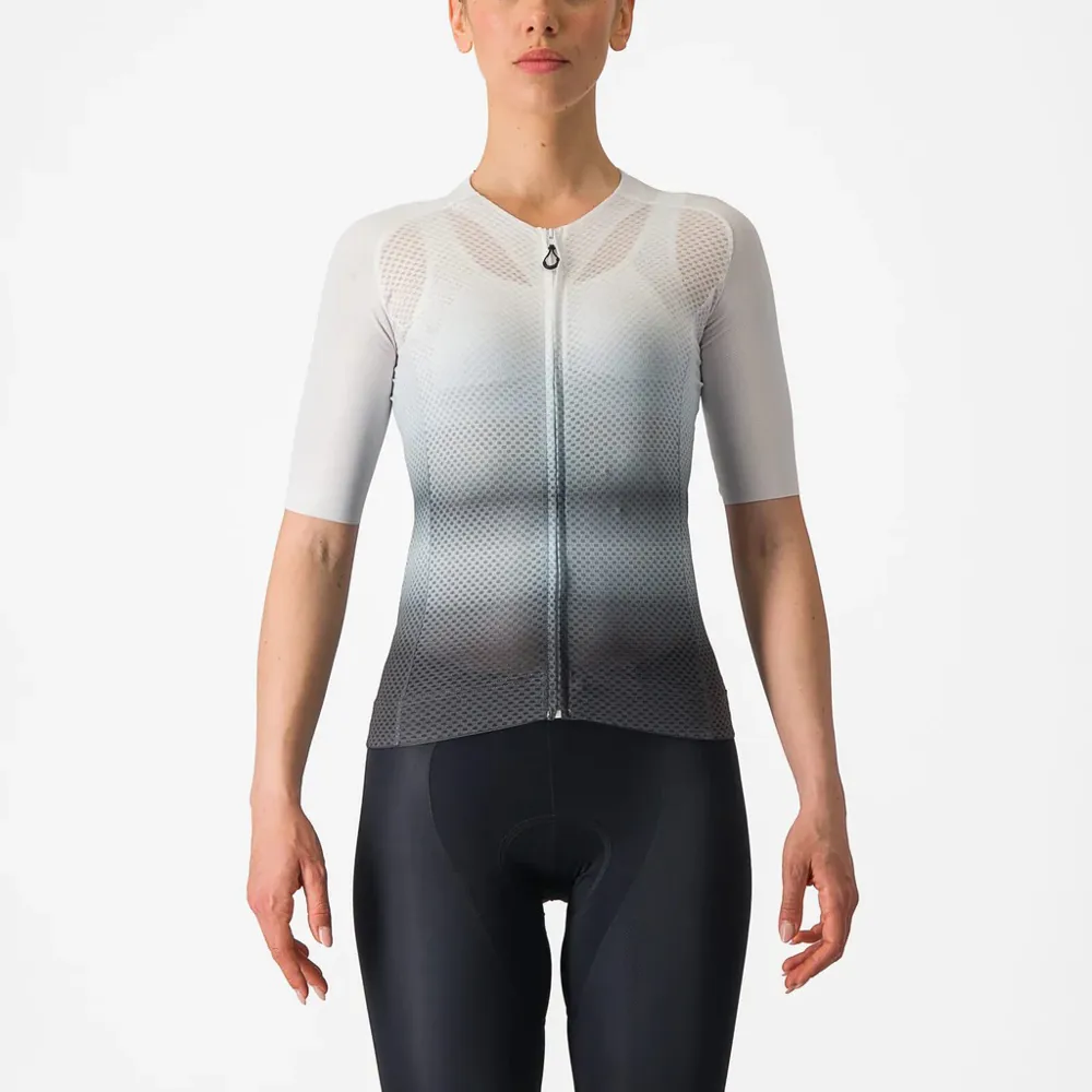 uPRISE Bikes Castelli Climber's 4.0 Women's Short Sleeve Jersey - White/Dark Grey | Price match, 365 day return s, 18-Month Warranty, Finance Available & Free UK Delivery