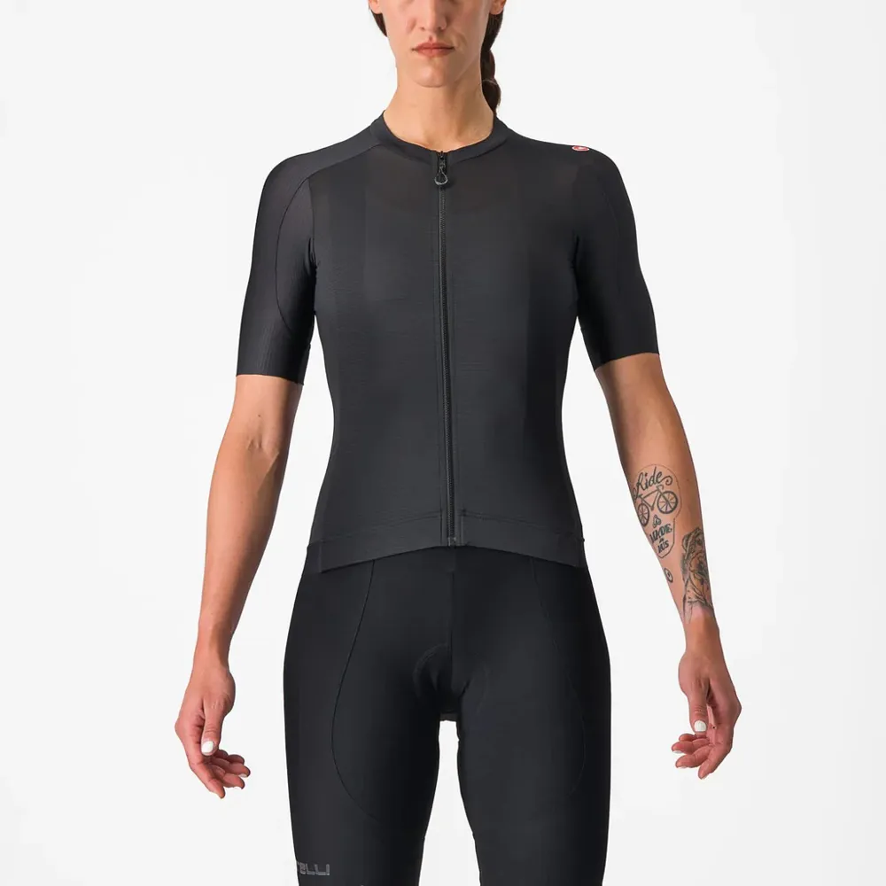 uPRISE Bikes Castelli Espresso Women's Short Sleeve Jersey - Light Black | Price match, 365 day return s, 18-Month Warranty, Finance Available & Free UK Delivery