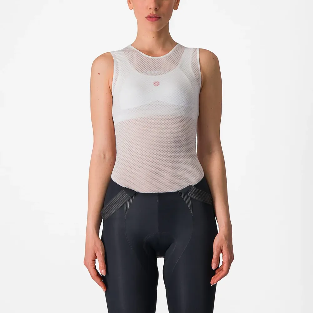 uPRISE Bikes Castelli Pro Mesh Women's Sleeveless Base Layer - White | Price match, 365 day return s, 18-Month Warranty, Finance Available & Free UK Delivery