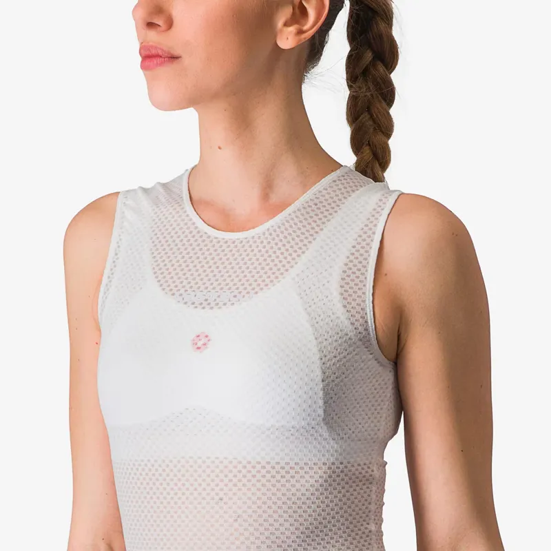 Castelli Pro Mesh Women's Sleeveless Base Layer - White-2