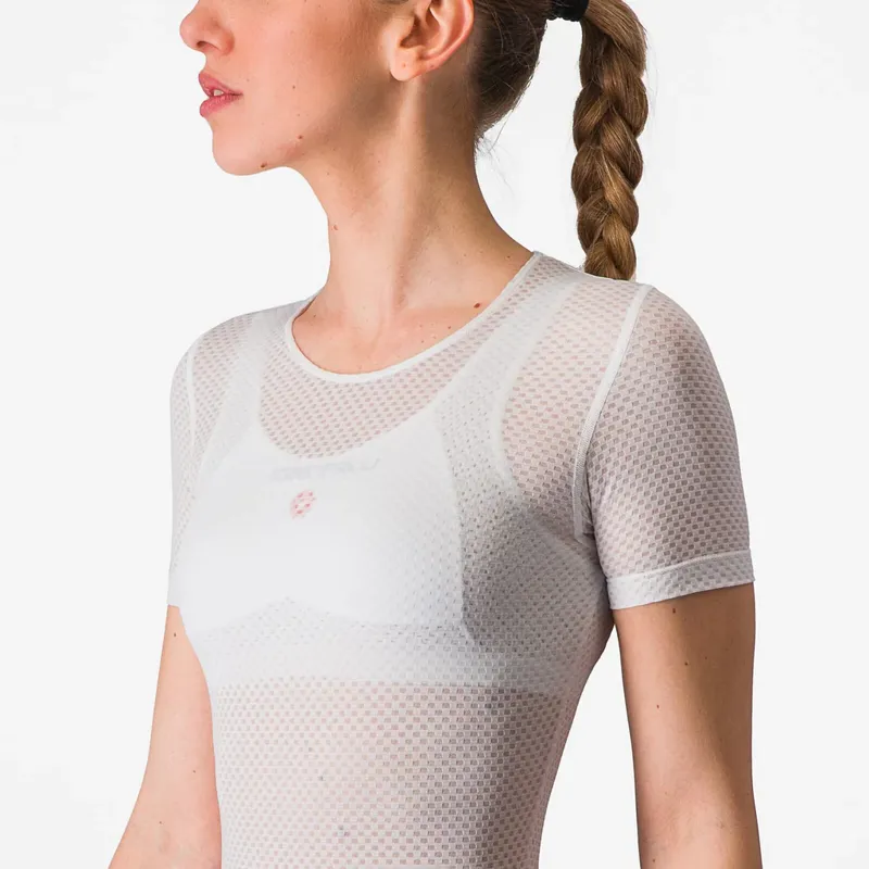 Castelli Pro Mesh Women's Short Sleeve Base Layer - White-2