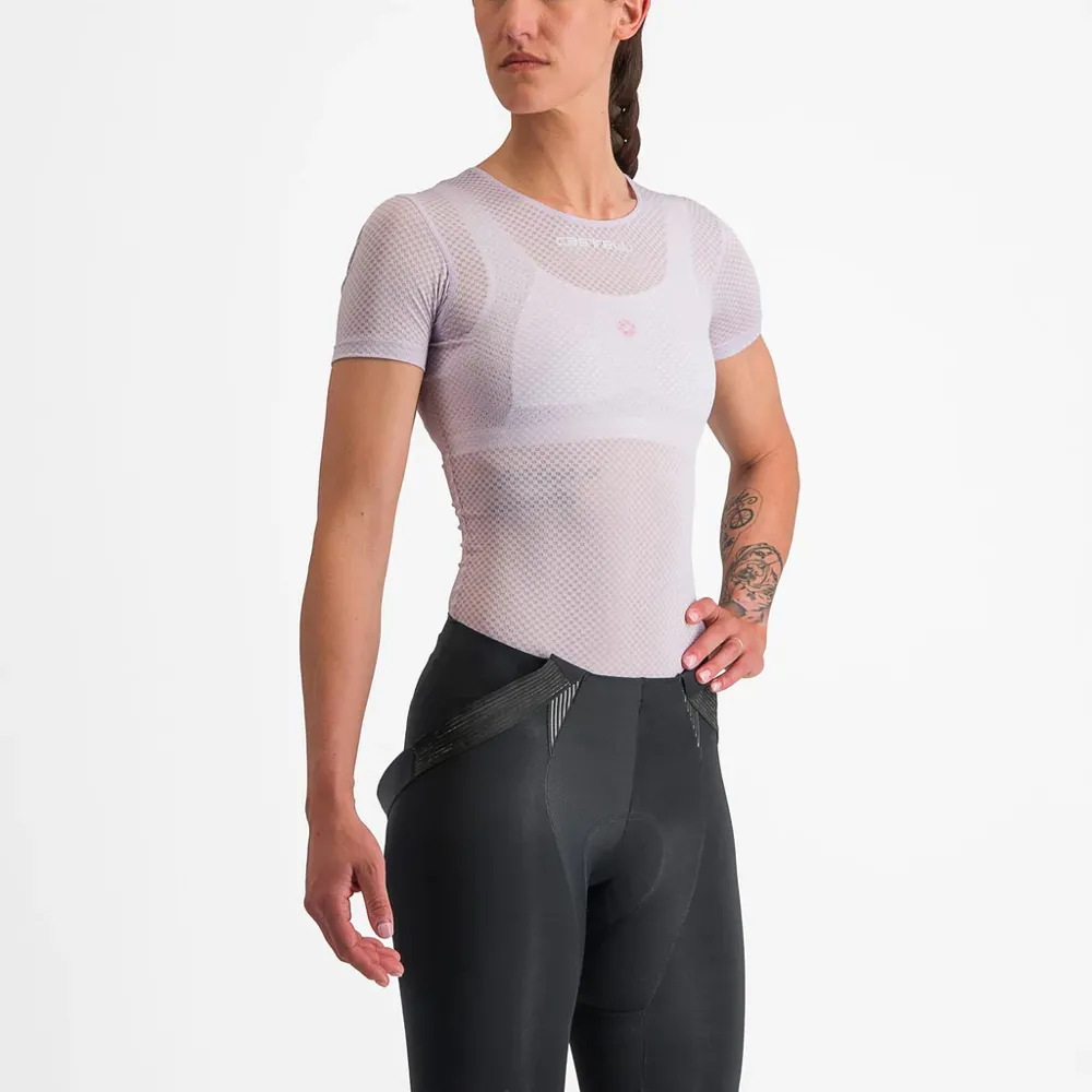 uPRISE Bikes Castelli Pro Mesh Women's Short Sleeve Base Layer - Purple Mist | Price match, 365 day return s, 18-Month Warranty, Finance Available & Free UK Delivery