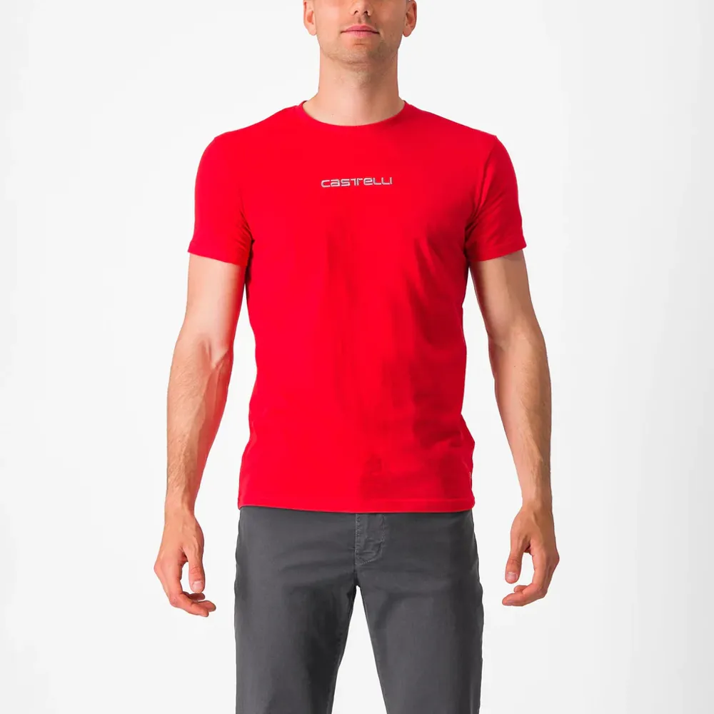 uPRISE Bikes Castelli Classico Men's T-Shirt - Red | Price match, 365 day return s, 18-Month Warranty, Finance Available & Free UK Delivery