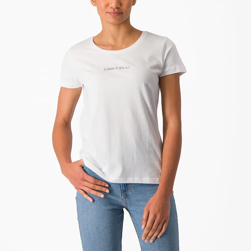 uPRISE Bikes Castelli Classico Women's T-Shirt - White | Price match, 365 day return s, 18-Month Warranty, Finance Available & Free UK Delivery