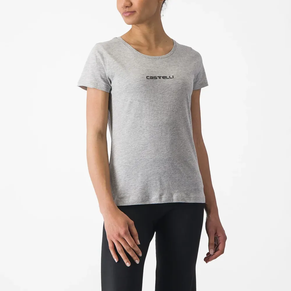 uPRISE Bikes Castelli Classico Women's T-Shirt - Light Grey | Price match, 365 day return s, 18-Month Warranty, Finance Available & Free UK Delivery