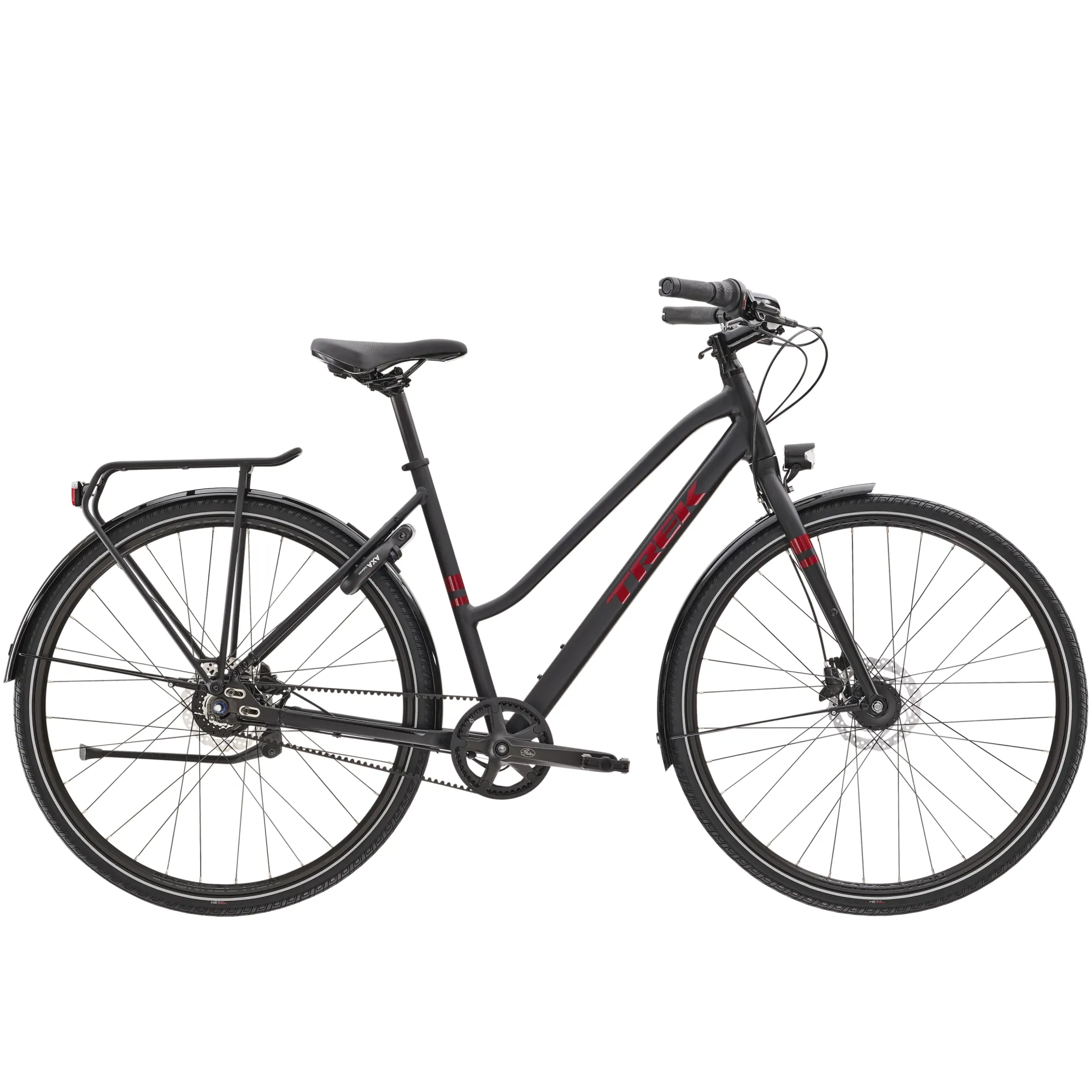 Trek District 3 Equipped Stagger Hybrid Bike Matte Trek Black