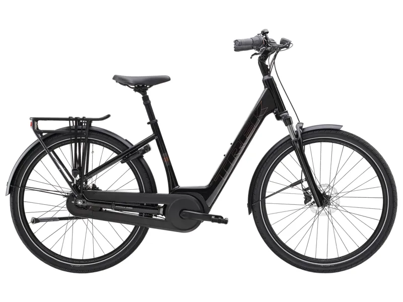 Trek District+ 2 400Wh Lowstep 2026 Electric Hybrid Bike - Trek Black