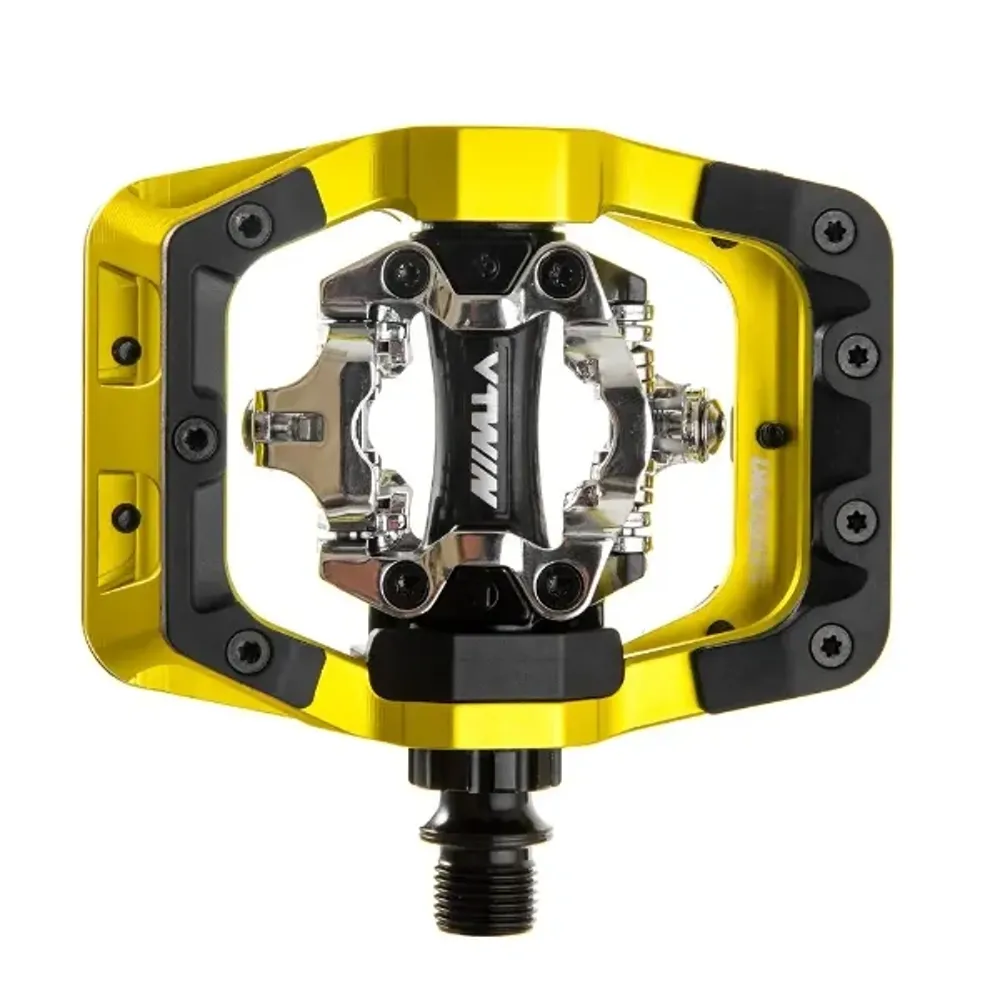 uPRISE Bikes DMR V-Twin Clipless MTB Pedals - Lemon/Lime | Price match, 365 day return s, 18-Month Warranty, Finance Available & Free UK Delivery