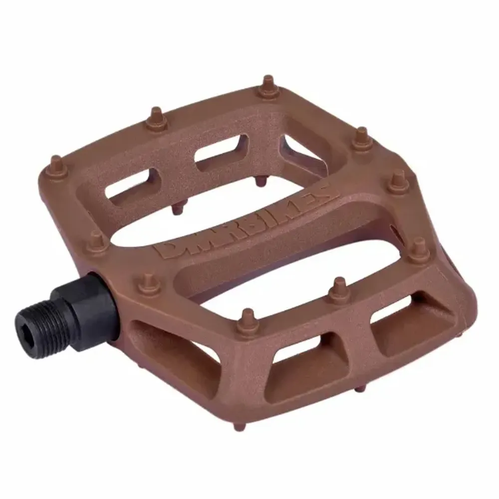uPRISE Bikes DMR V6 Plastic Flat MTB Pedals - Earth Brown | Price match, 365 day return s, 18-Month Warranty, Finance Available & Free UK Delivery