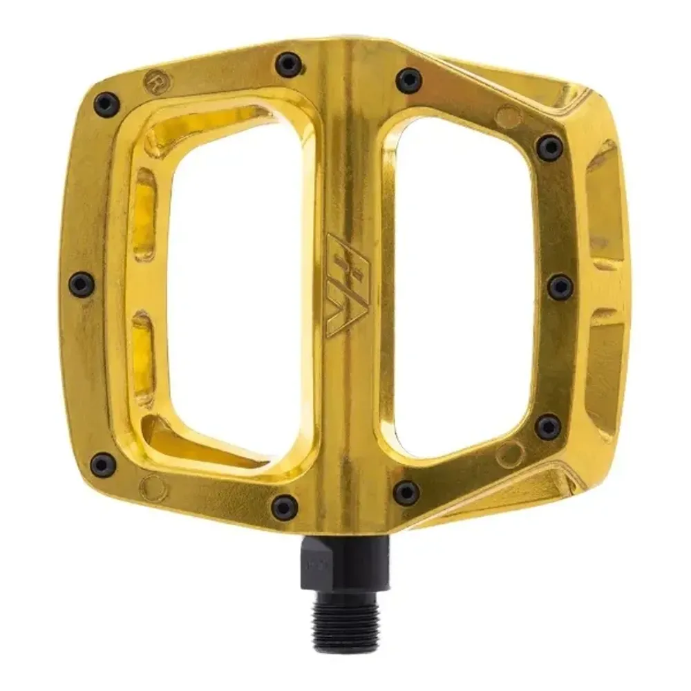 uPRISE Bikes DMR V8 Flat MTB Pedals - Fools Gold | Price match, 365 day return s, 18-Month Warranty, Finance Available & Free UK Delivery