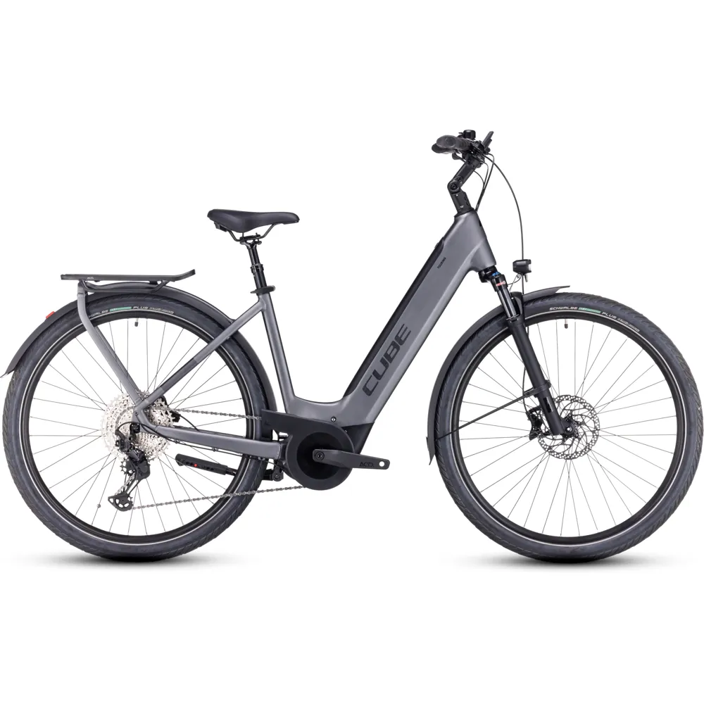 uPRISE Bikes Cube Touring Hybrid EXC 625 Easy Entry 2024 Electric Bike - Grey/Metal | Price match, 365 day return s, 18-Month Warranty, Finance Available & Free UK Delivery
