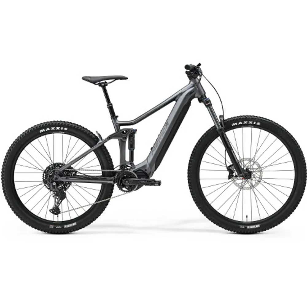 uPRISE Bikes Merida eOne-Forty 400 SE 2024 -Electric Full Suspension MTB - Silver | Price match, 365 day return s, 18-Month Warranty, Finance Available & Free UK Delivery