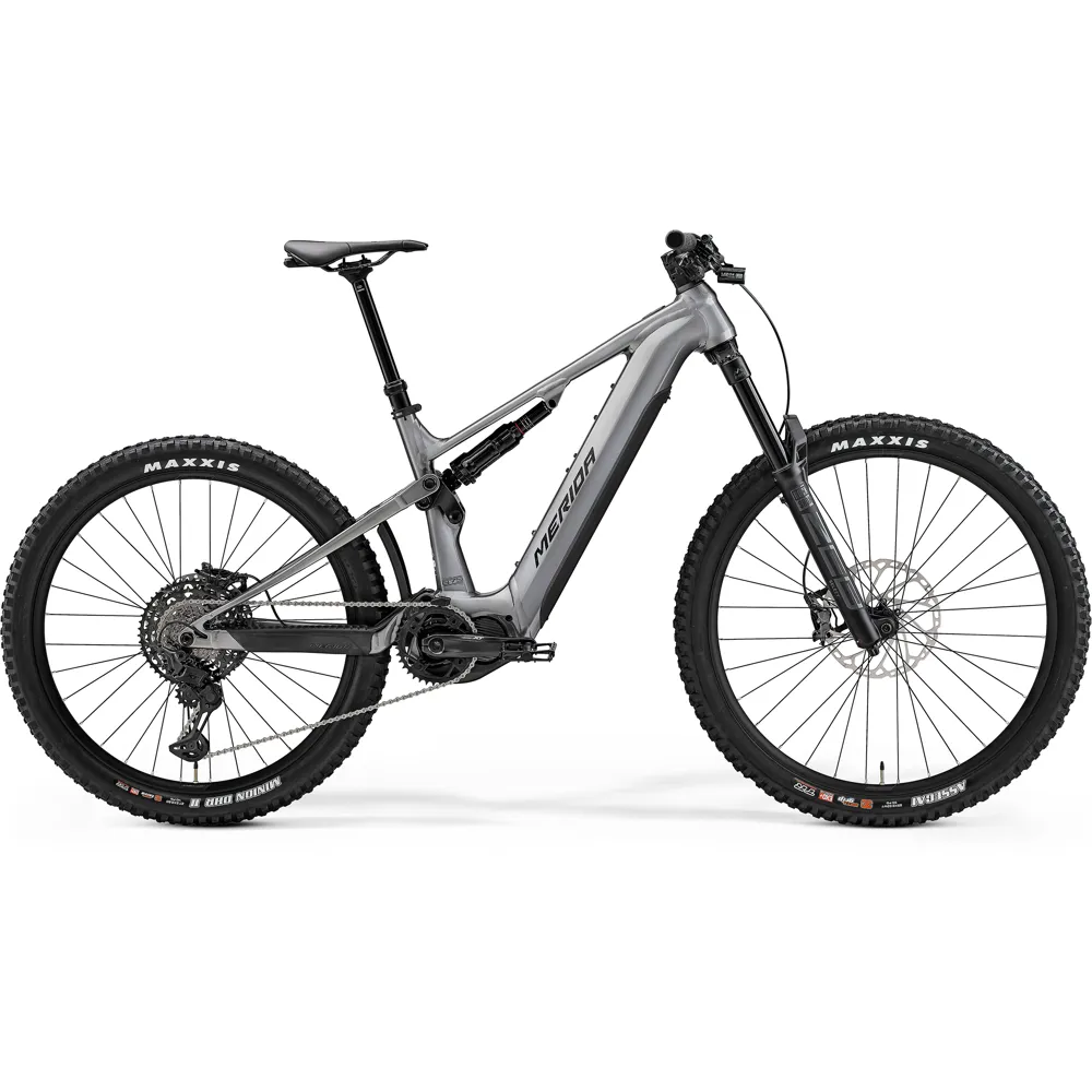 uPRISE Bikes Merida eOne-Sixty 875 2024 Electric Full Sus MTB - Grey/Black | Price match, 365 day return s, 18-Month Warranty, Finance Available & Free UK Delivery