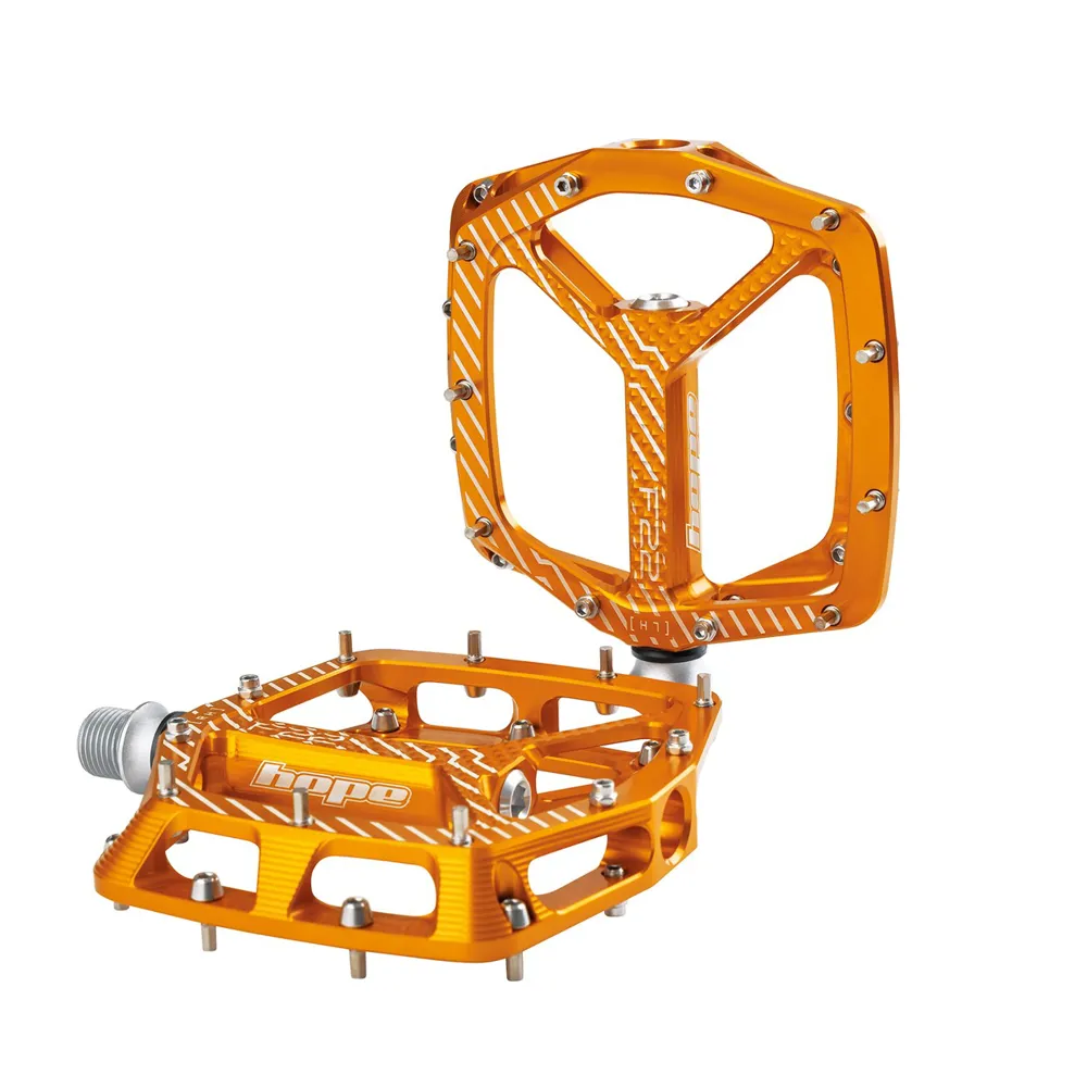 uPRISE Bikes Hope F22 Flat MTB Pedals - Orange | Price match, 365 day return s, 18-Month Warranty, Finance Available & Free UK Delivery