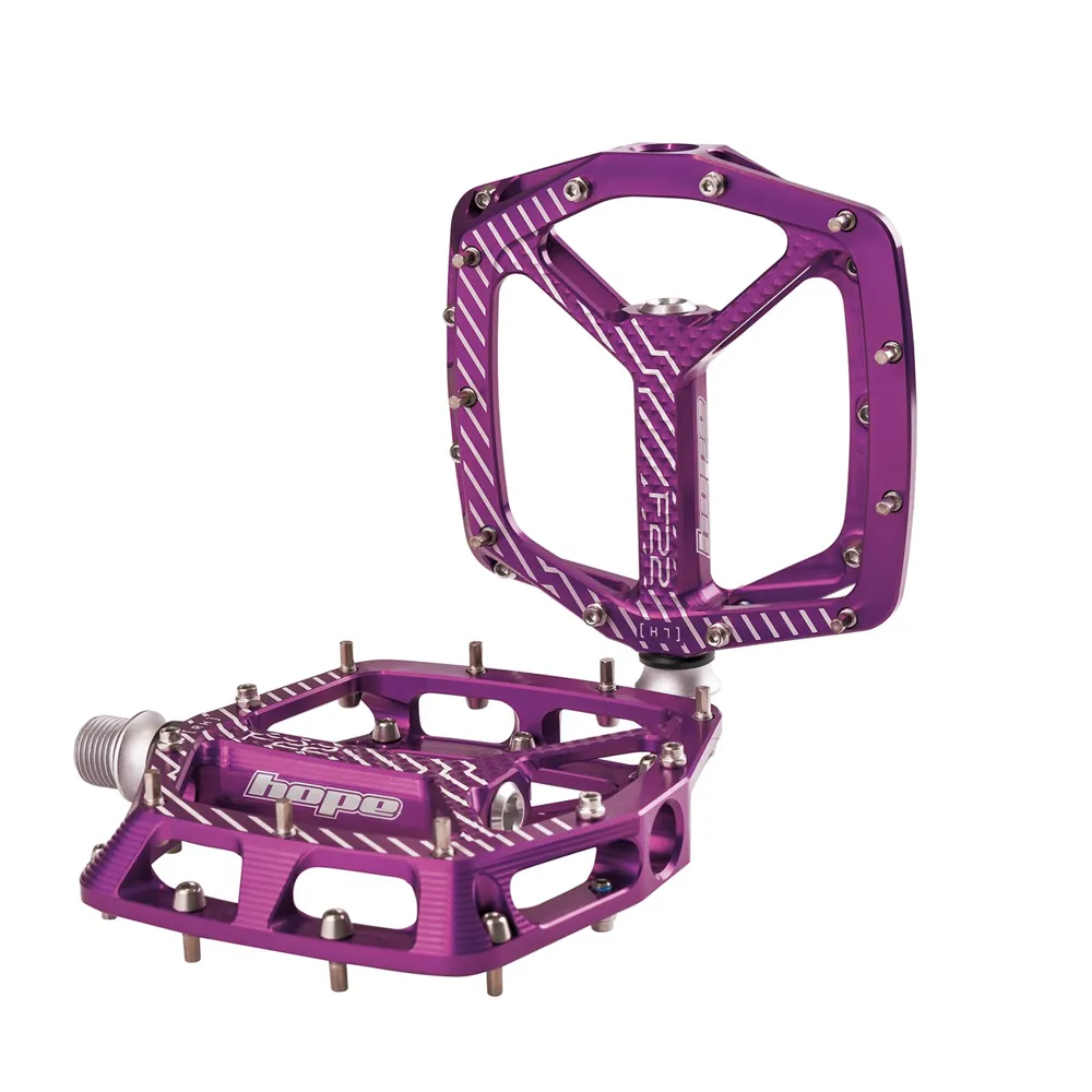 uPRISE Bikes Hope F22 Flat MTB Pedals - Purple | Price match, 365 day return s, 18-Month Warranty, Finance Available & Free UK Delivery