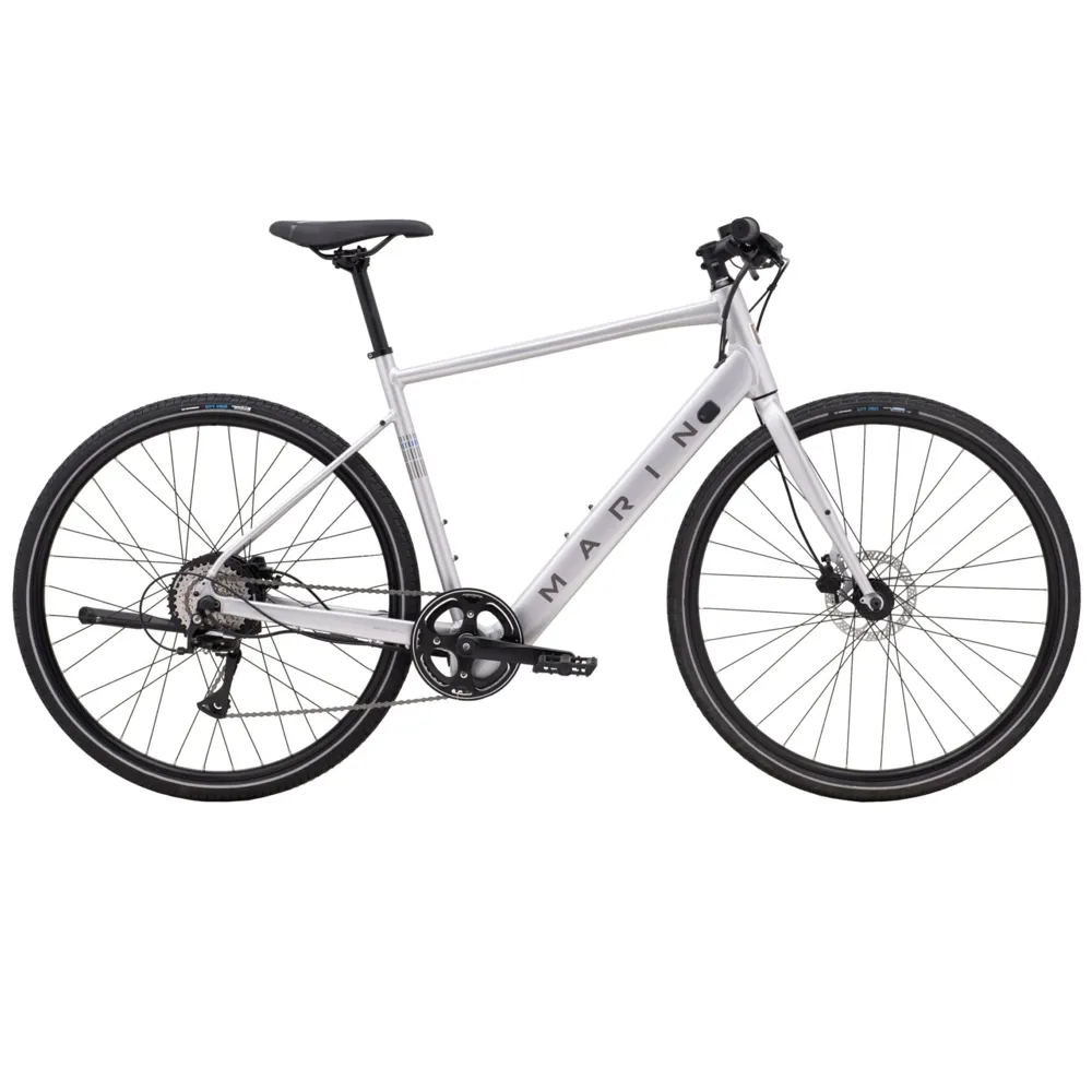 uPRISE Bikes Marin Fairfax E 2024 Electric Hybrid Bike - Silver | Price match, 365 day return s, 18-Month Warranty, Finance Available & Free UK Delivery