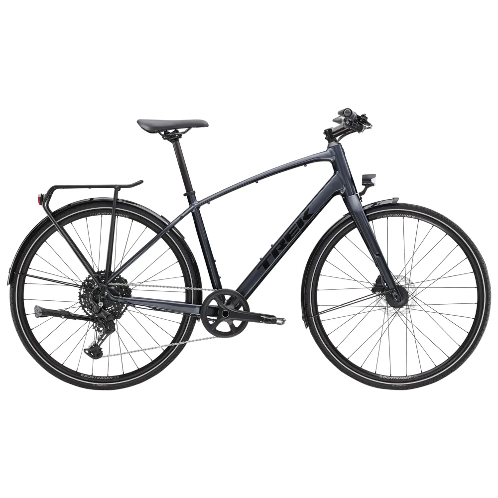 uPRISE Bikes Trek FX 3 Equipped 2025 Hybrid Bike - Galactic Grey | Price match, 365 day return s, 18-Month Warranty, Finance Available & Free UK Delivery