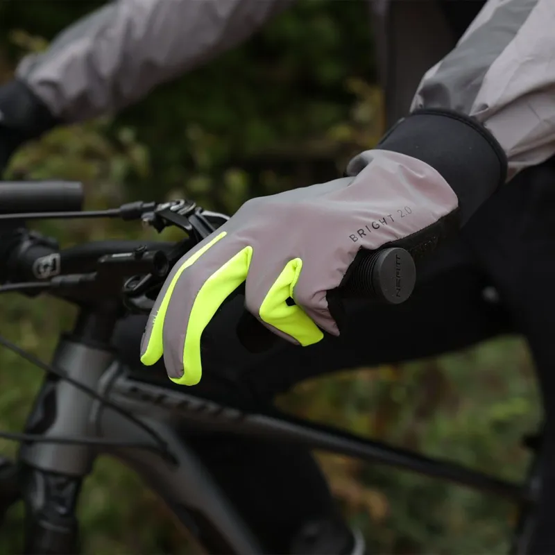 Oxford Bright 2.0 Long Finger Windproof Cycling Gloves - Black-3