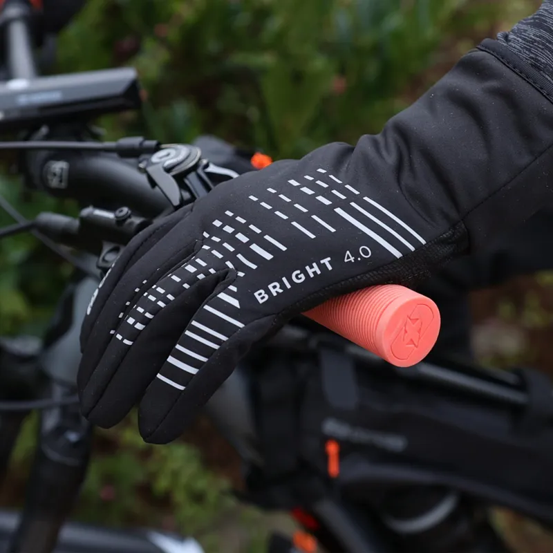 Oxford Bright 4.0 Long Finger Waterproof Cycling Gloves - Black-2