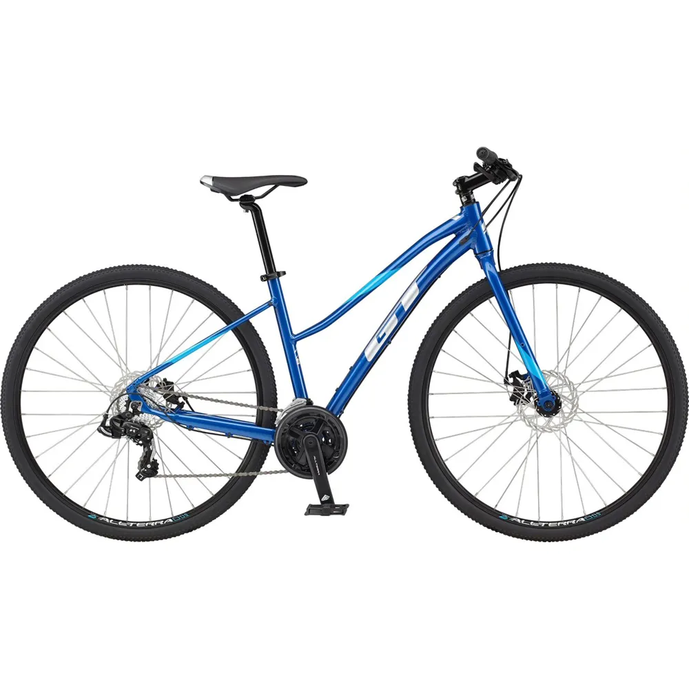 uPRISE Bikes GT Transeo Sport Women's 2024 Hybrid Bike - Gloss Blue | Price match, 365 day return s, 18-Month Warranty, Finance Available & Free UK Delivery
