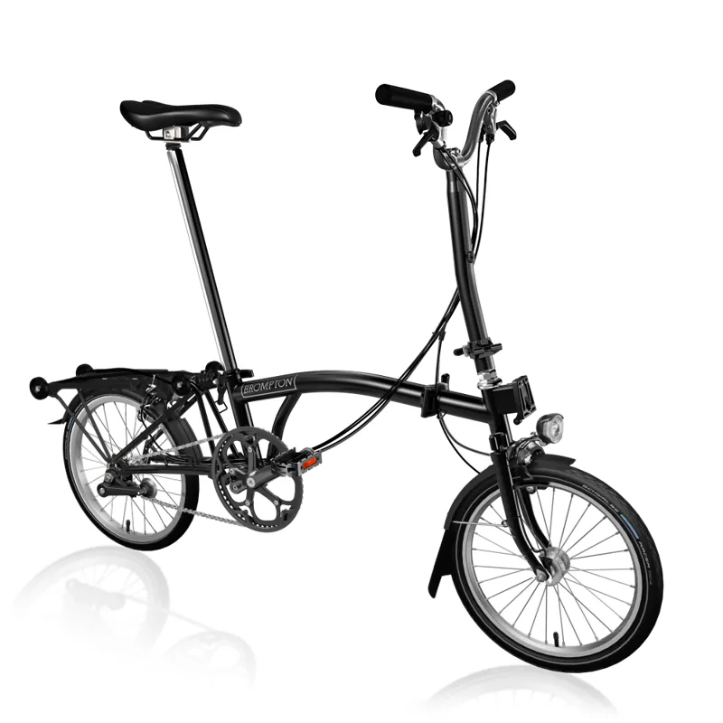 Brompton H6R C-Line Explore High Dynamo Extended Post Folding Bike - Black