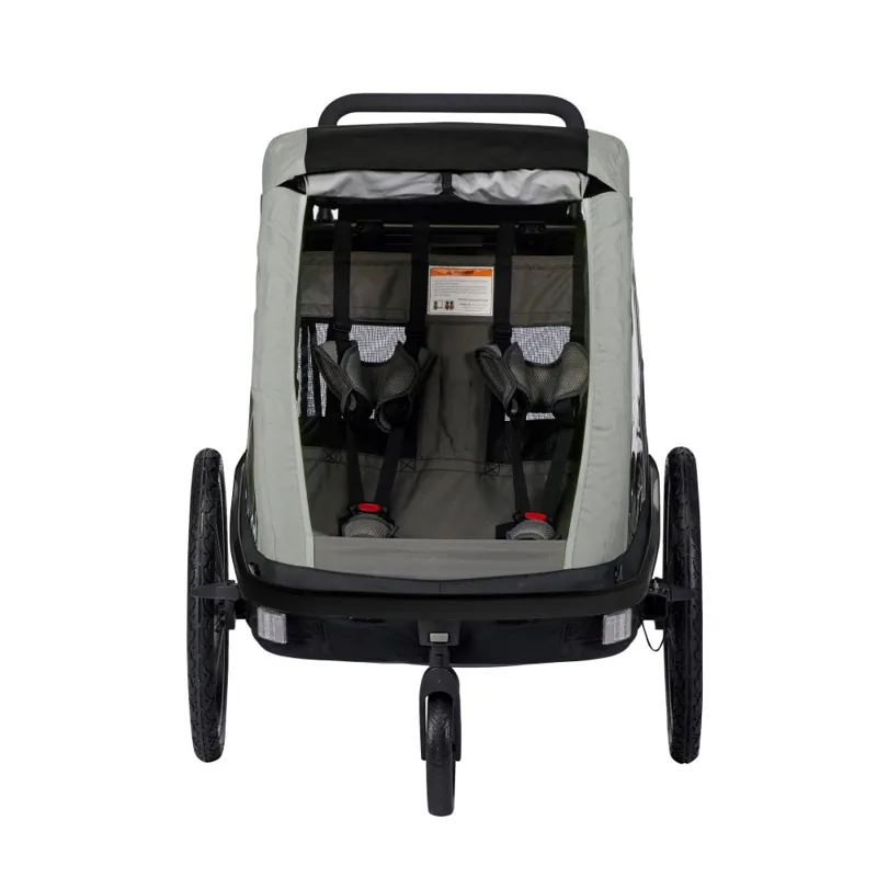 Hamax Avenida Twin Child Bike Trailer - Olive Green-1
