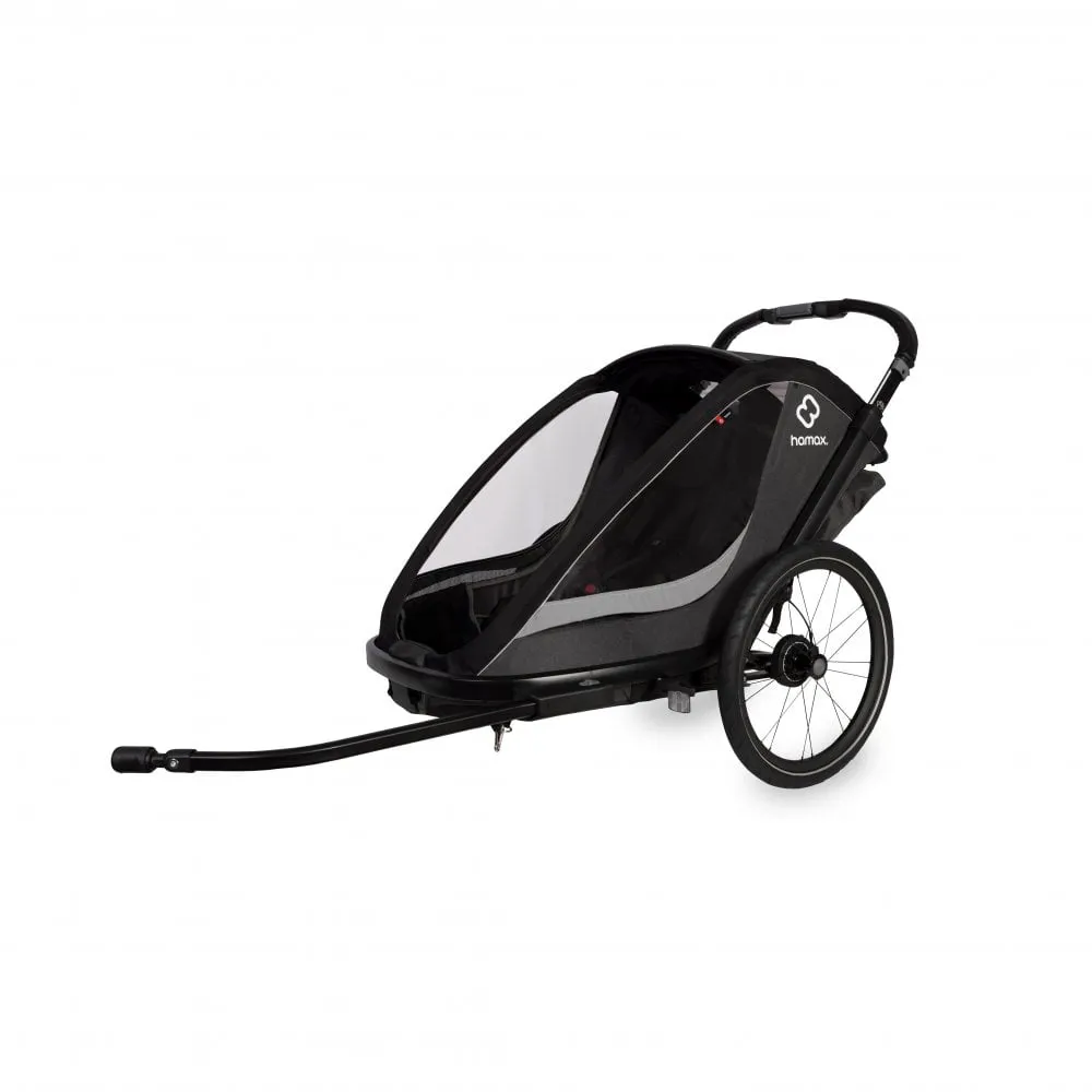 uPRISE Bikes Hamax Cocoon Twin Child Bike Trailer - Grey/Black | Price match, 365 day return s, 18-Month Warranty, Finance Available & Free UK Delivery