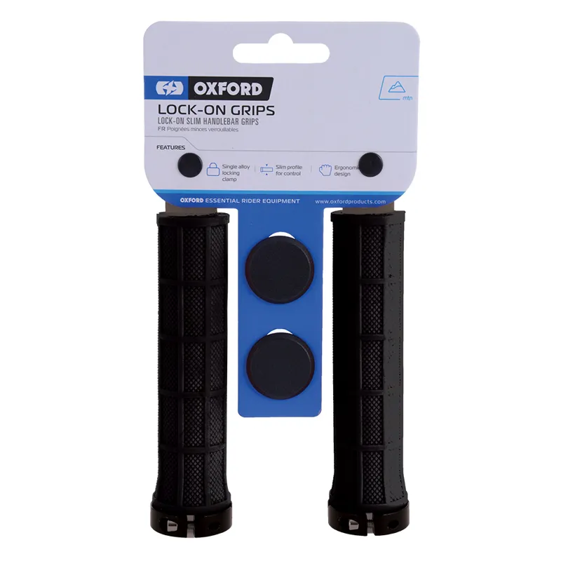 Oxford Lock On Slim MTB Grips - Black-2