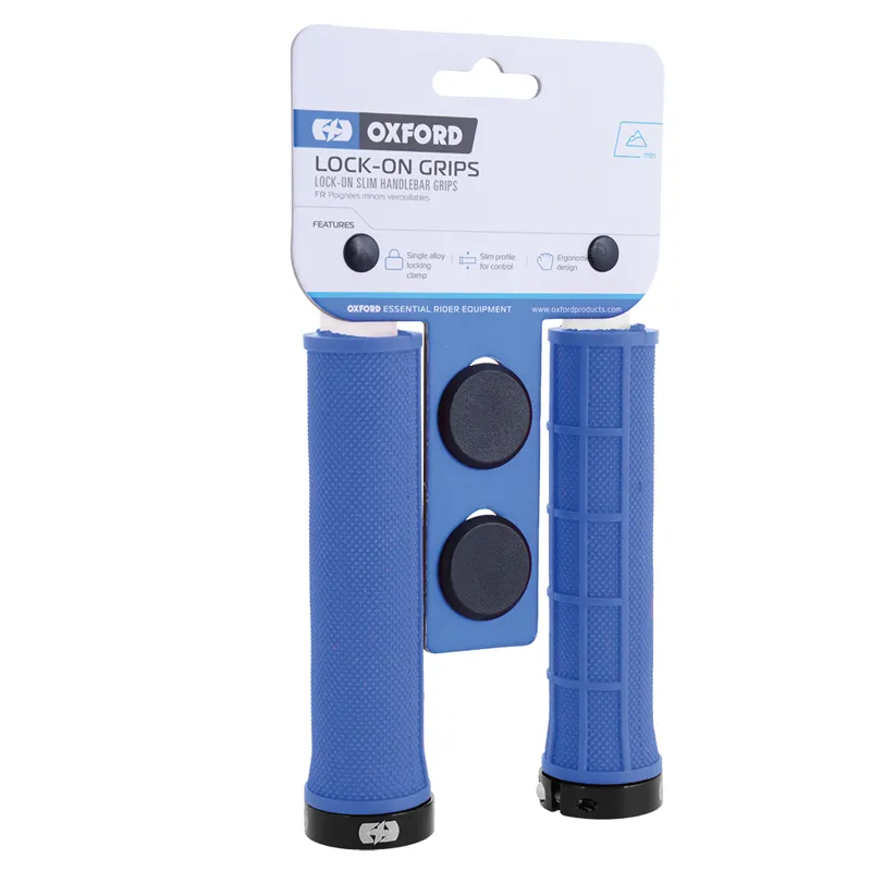 Oxford Lock On Slim MTB Grips - Dark Blue-1