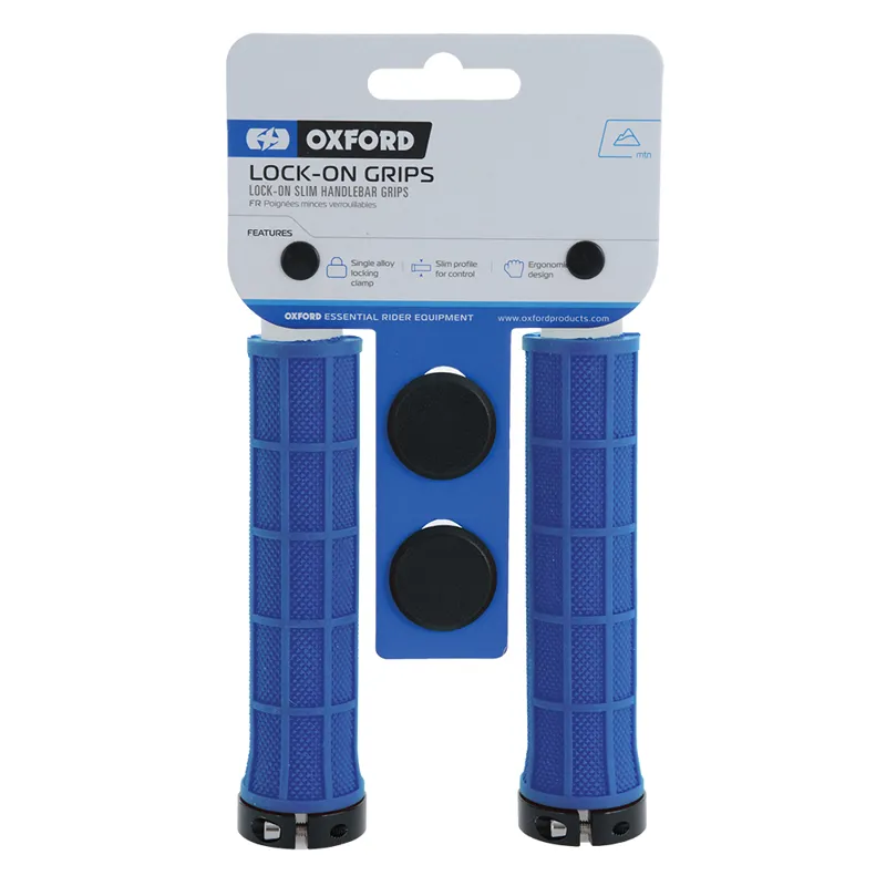 Oxford Lock On Slim MTB Grips - Dark Blue-2