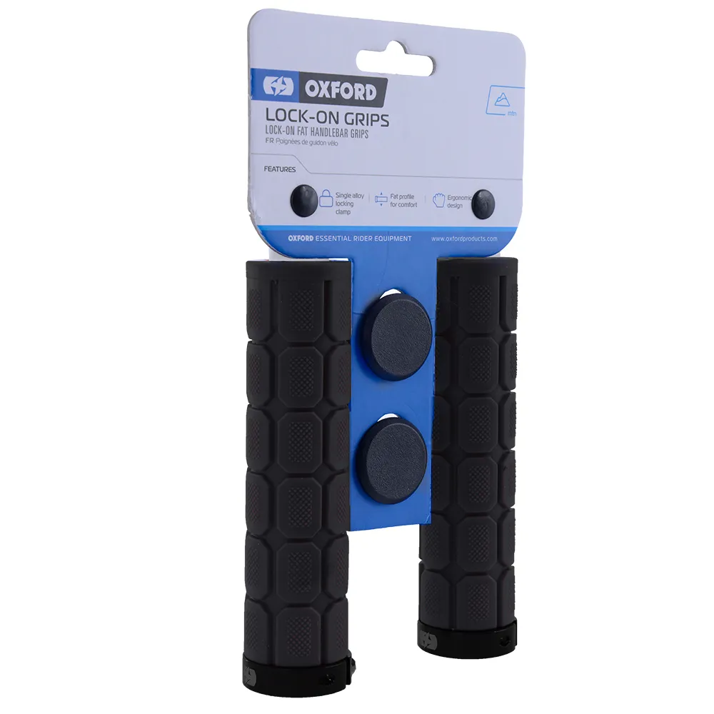 uPRISE Bikes Oxford Lock On Fat MTB Grips - Grips Black | Price match, 365 day return s, 18-Month Warranty, Finance Available & Free UK Delivery