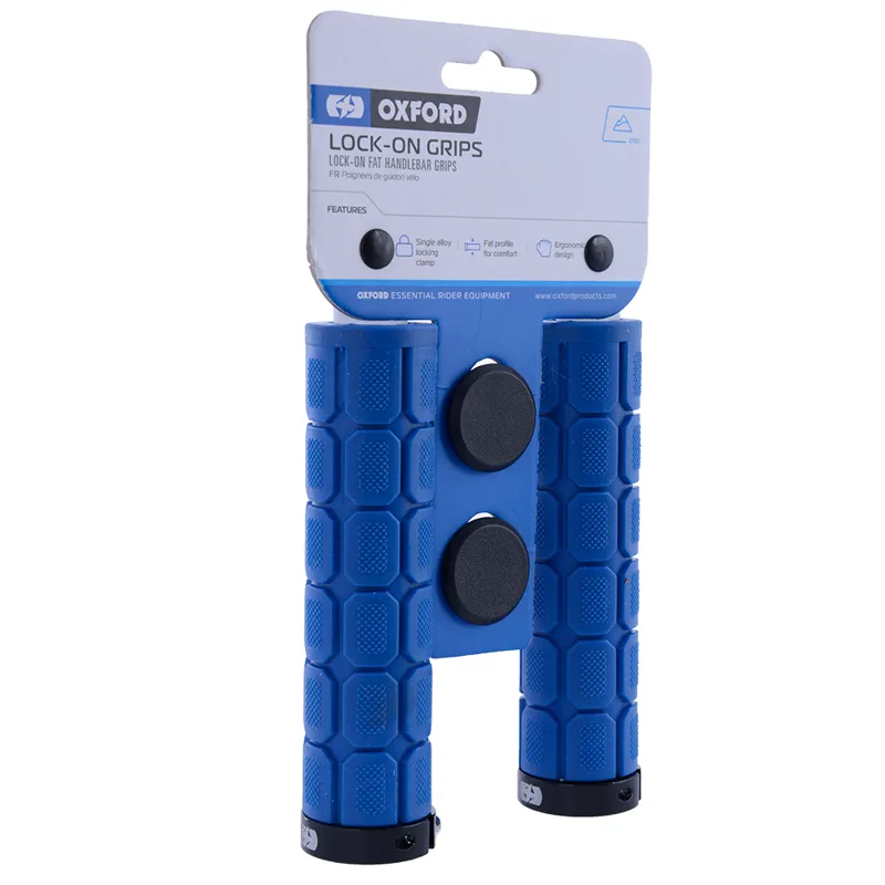 Oxford Lock On Fat MTB Grips - Dark Blue-1