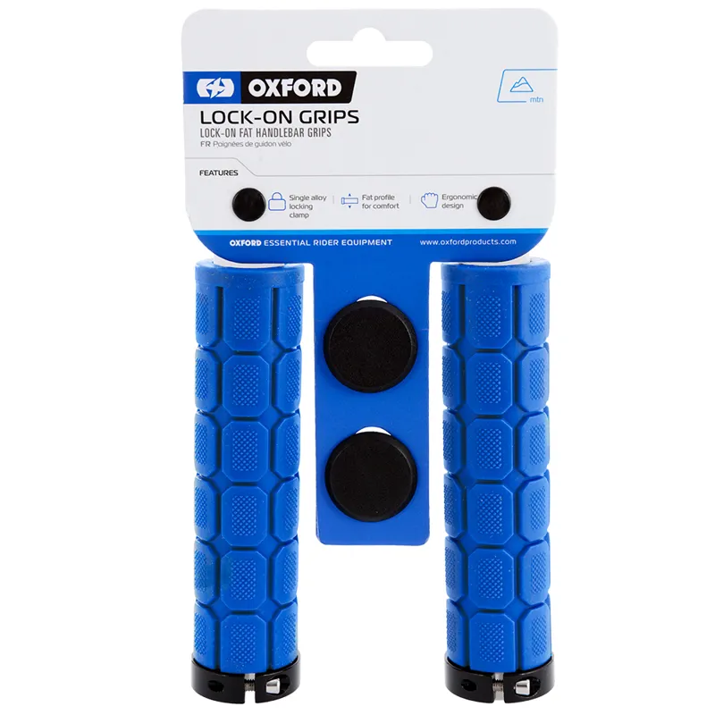 Oxford Lock On Fat MTB Grips - Dark Blue-2