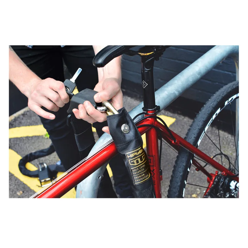 HipLok GOLD Wearable Chain Lock Gold Sold Secure - Black - 10mm x 85cm-1