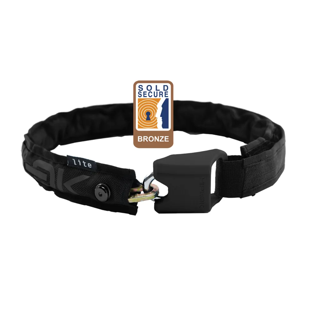 uPRISE Bikes Hiplok HipLok LITE Wearable Chain Lock -Black- 6mm x 75cm- Waist 24-44 inches | Price match, 365 day return s, 18-Month Warranty, Finance Available & Free UK Delivery