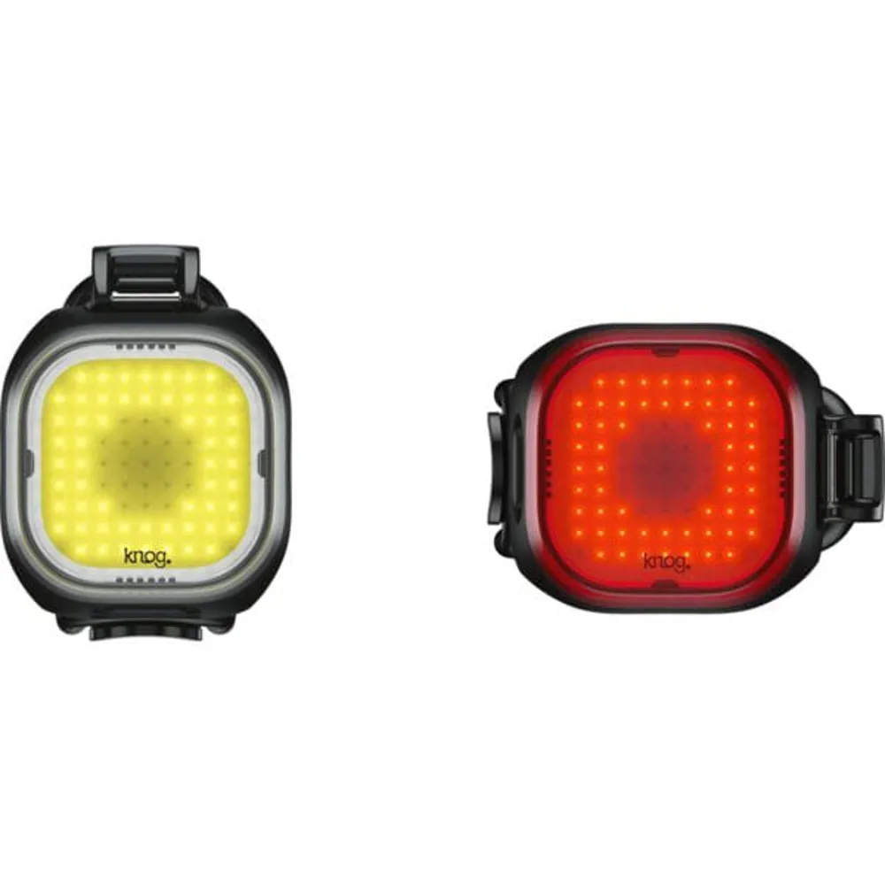 uPRISE Bikes Knog Blinder Mini Square USB Light Twinpack - Black | Price match, 365 day return s, 18-Month Warranty, Finance Available & Free UK Delivery