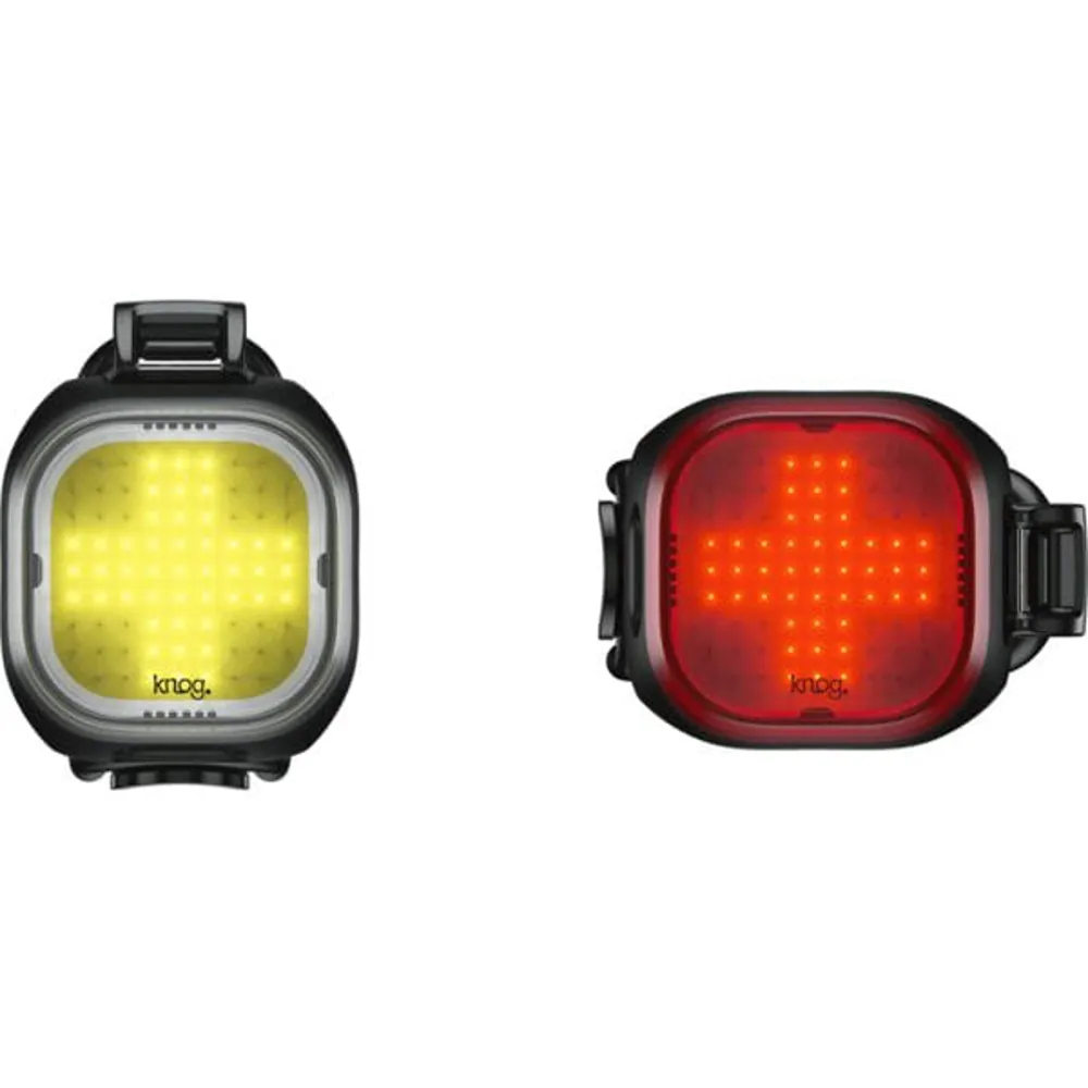 uPRISE Bikes Knog Blinder Mini Cross USB Light Twinpack - Black | Price match, 365 day return s, 18-Month Warranty, Finance Available & Free UK Delivery