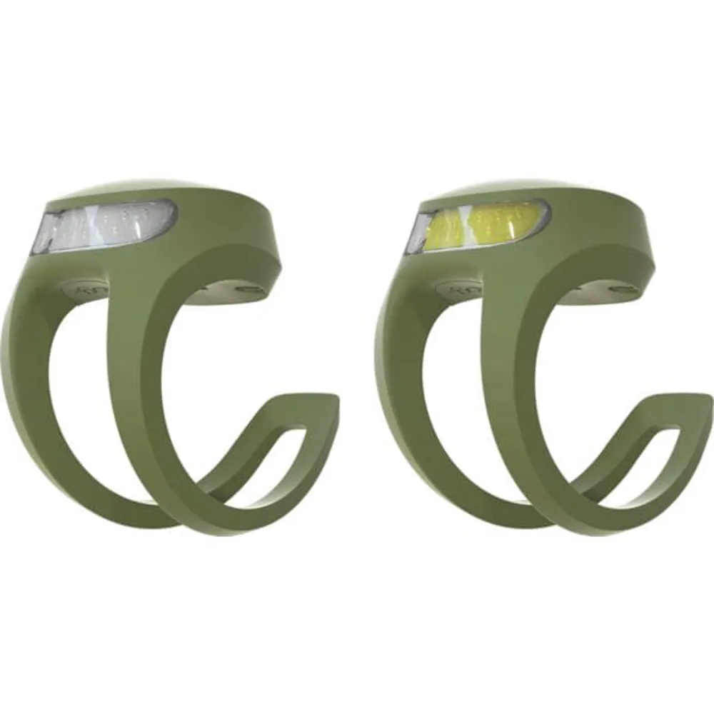 uPRISE Bikes Knog Frog V3 Twinpack USB Light Set - Army Jacket Green | Price match, 365 day return s, 18-Month Warranty, Finance Available & Free UK Delivery