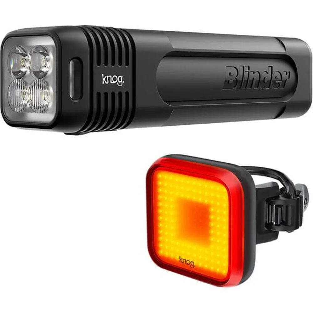 uPRISE Bikes Knog Blinder Pro 600/Blinder 100 USB Light Set - Black | Price match, 365 day return s, 18-Month Warranty, Finance Available & Free UK Delivery
