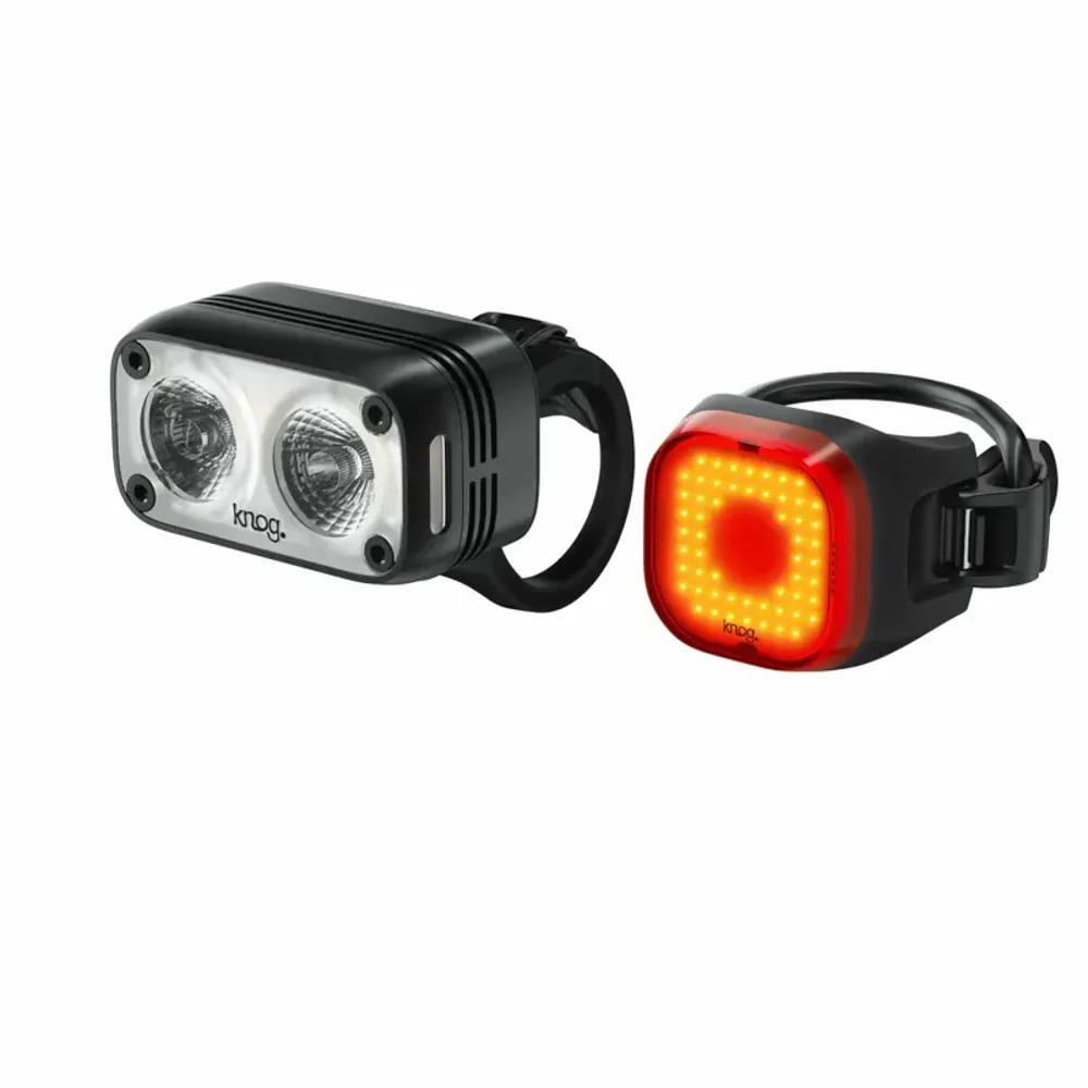 uPRISE Bikes Knog Blinder Road 400 and Blinder Mini Square Light Set | Price match, 365 day return s, 18-Month Warranty, Finance Available & Free UK Delivery