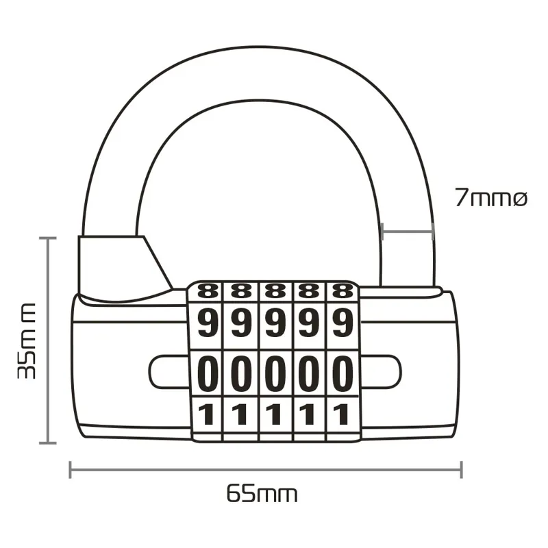 Oxford 5-Digit Combination Padlock-2