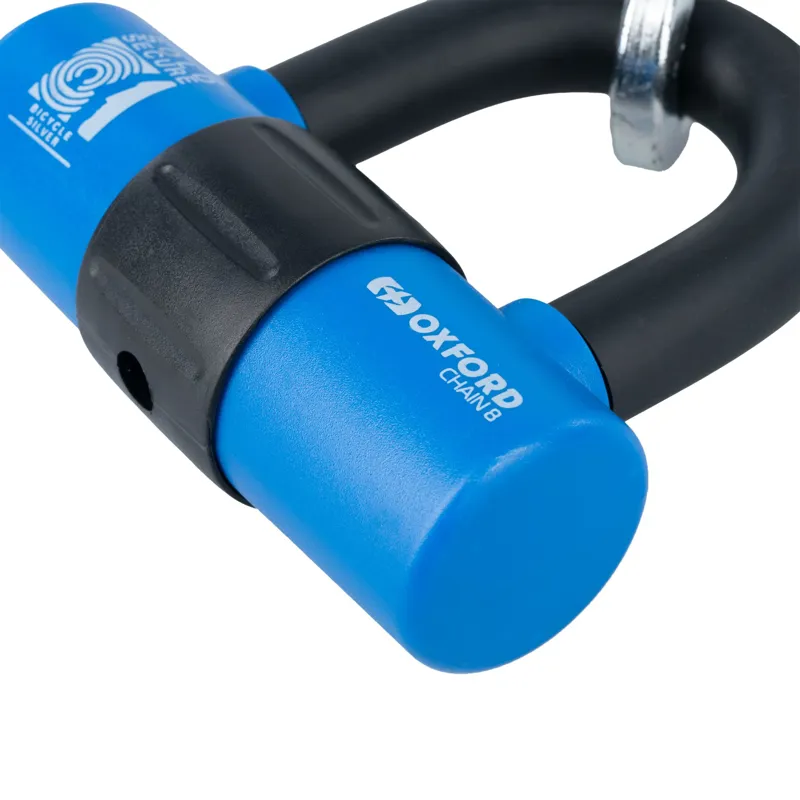 Oxford Chain 8 Chain Lock + Mini Shackle 8 X 1000mm Sold Secure Silver-2
