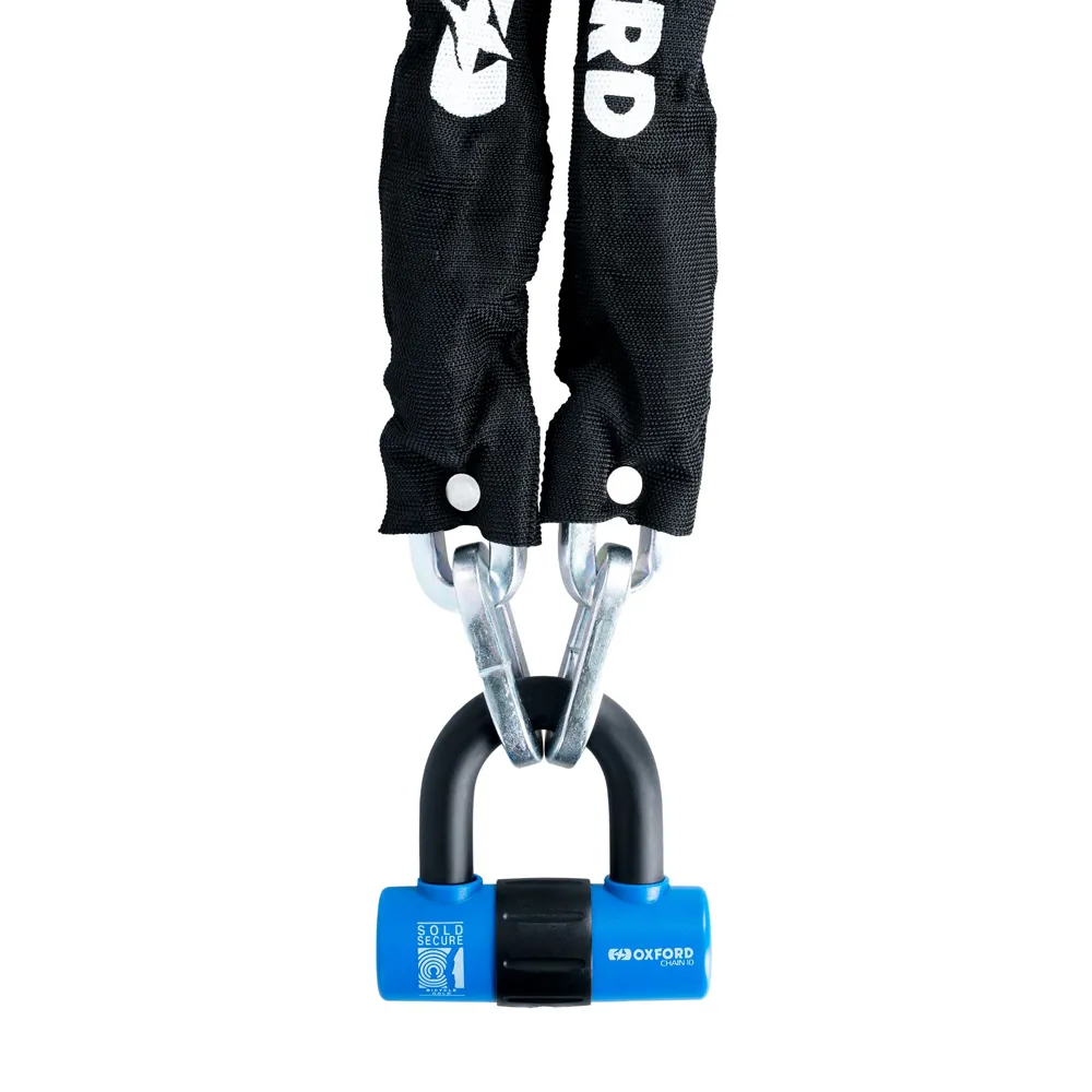 uPRISE Bikes Oxford Chain10 Chain Lock + Mini Shackle 10 X 1400mm Sold Secure Gold | Price match, 365 day return s, 18-Month Warranty, Finance Available & Free UK Delivery